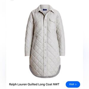 Polo Ralph Lauren Wool Blend Long Quilted Coat-Nordstrom, wore only twice. XS